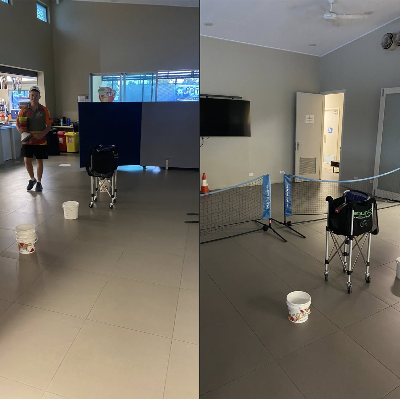 All classes running indoors