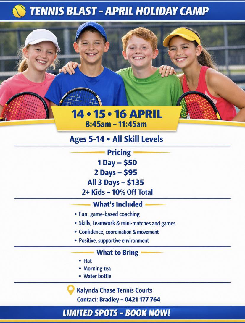 Holiday Camp Kalynda Chase Tennis